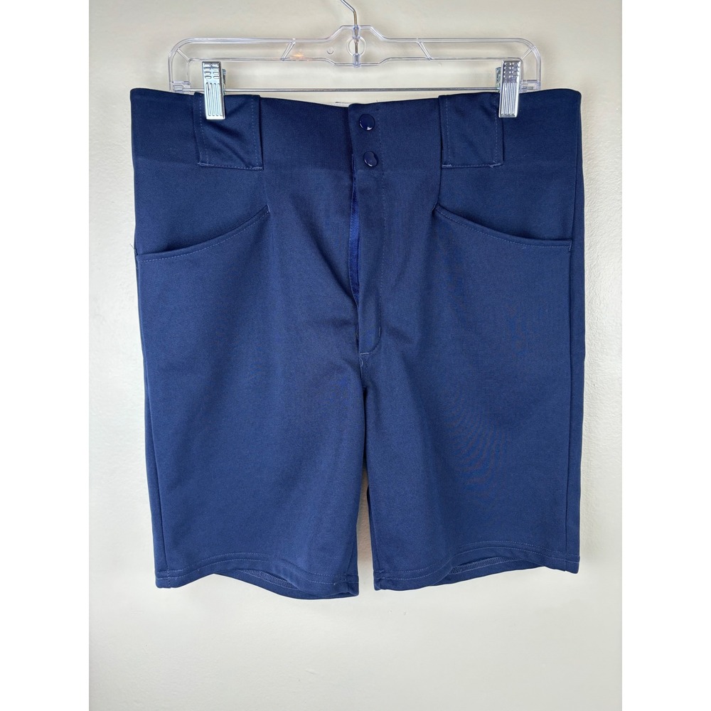 Men's Athletic Shorts Navy Blue Size M 32-34 Elastic Waist Gym Training Sports